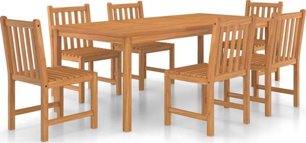 vidaXL vidaXL 7-cz. zestaw mebli ogrodowych, lite drewno tekowe