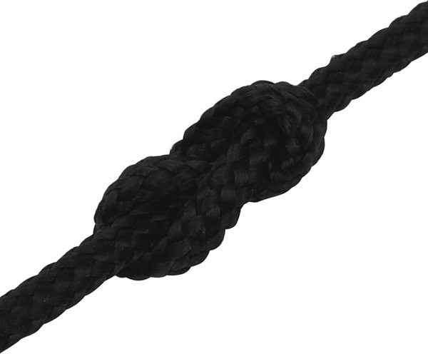 vidaXL vidaXL Linka robocza, czarna, 2 mm, 25 m, poliester