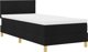 vidaXL Κρεβάτι Box Spring με Στρώμα, Υφασμάτινο, Μαύρο, 90x200 εκ.