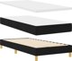 vidaXL Κρεβάτι Box Spring με Στρώμα, Υφασμάτινο, Μαύρο, 90x200 εκ.