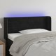 vidaXL Κεφαλάρι κρεβατιού με LED, μαύρο βελούδο, 93x16x78/88 cm