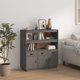 vidaXL Szafka, szara, 100x40x108,5 cm, lite drewno sosnowe