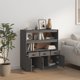 vidaXL Szafka, szara, 100x40x108,5 cm, lite drewno sosnowe