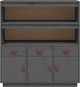 vidaXL Szafka, szara, 100x40x108,5 cm, lite drewno sosnowe