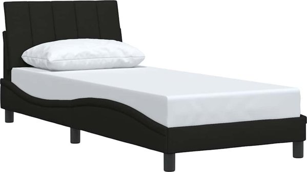 vidaXL Rama lozka bez materaca Czarna 90x200 cm Tkanina