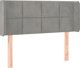 vidaXL Zaglowek do lotka me LED, jasnoszary, 103x16x78/88 cm, aksamit