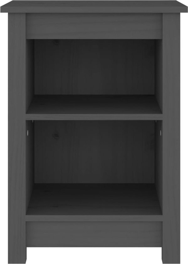 vidaXL vidaXL Szafki nocne, 2 szt., szare, 40x35x55 cm, lite drewno sosnowe