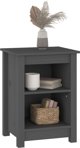 vidaXL vidaXL Szafki nocne, 2 szt., szare, 40x35x55 cm, lite drewno sosnowe