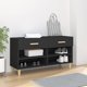 vidaXL Ντουλάπι για παπούτσια, μαύρο, 102x35x55 εκ, ξυλοπολυμερές υλικό
