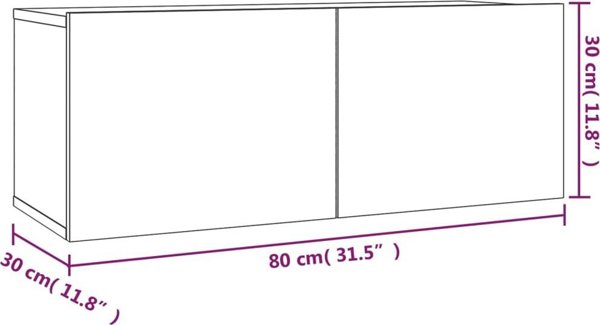 vidaXL Σετ 2 ντουλάπια TV, καπνισμένη δρυς, ξύλο ανακυκλωμένο