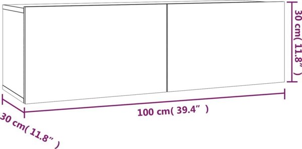 vidaXL Σετ 2 ντουλάπια TV, καπνισμένη δρυς, ξύλο ανακυκλωμένο