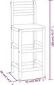 vidaXL Καρέκλες μπαρ, 6 τεμάχια, μασίφ ξύλο αγαύης