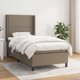 vidaXL Κρεβάτι Continental με στρώμα, taupe, ύφασμα, 90x190 εκ.