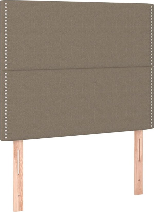 vidaXL Κρεβάτι Continental με στρώμα, taupe, ύφασμα, 90x190 εκ.