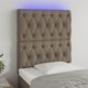 vidaXL Κεφαλάρι κρεβατιού με LED, ταουπέ, 80x7x118/128 εκ., ύφασμα
