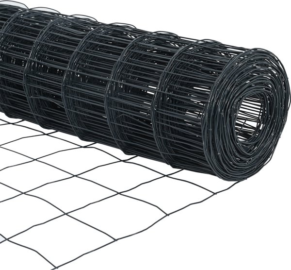 vidaXL Euro φράχτης με 7 φλαντζωτούς στύλους 0,4x10 μ γαλβανισμένο ατσάλι