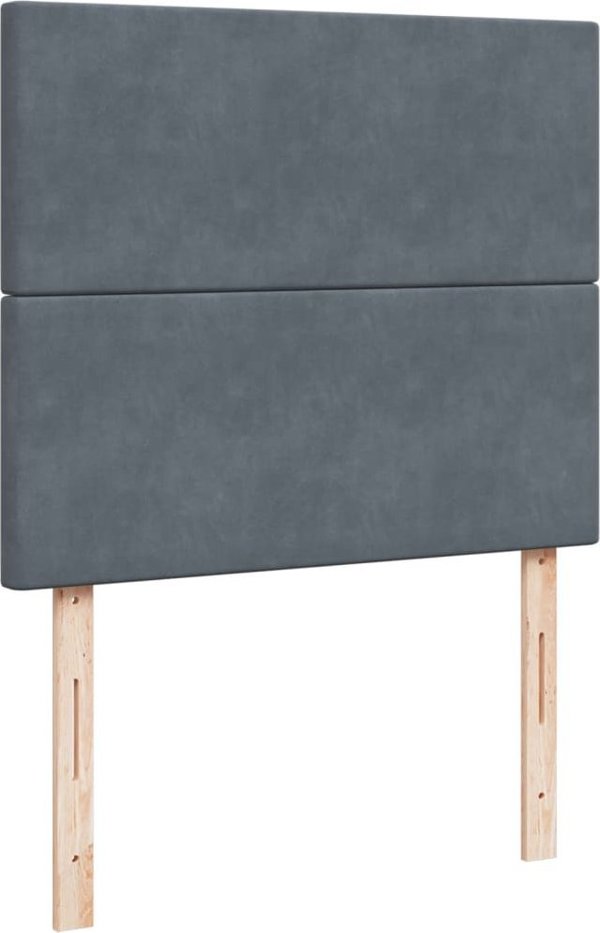 vidaXL Lozko kontynentalne z materacem ciemnoszare 120x200cm aksamit