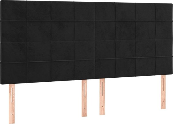 vidaXL Κρεβάτι κοντινεντάλ με στρώμα, μαύρο, 160x200 cm, βελούδο