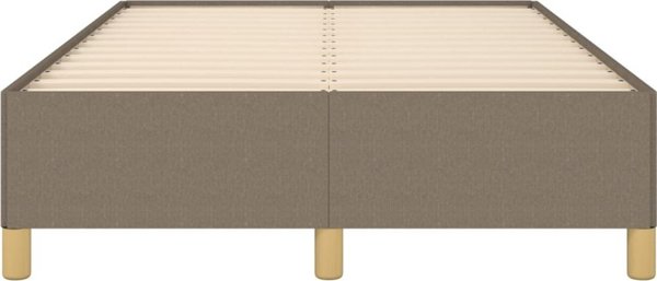 vidaXL Rama κρεβατιού, χρώμα ταουπ, 120x200 εκ, επενδεδυμένη με ύφασμα