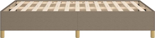 vidaXL Rama κρεβατιού, χρώμα ταουπ, 120x200 εκ, επενδεδυμένη με ύφασμα