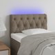 vidaXL Zaglowek do lozka z LED taupe 80x7x78/88 cm tkanina