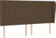 vidaXL Προσκέφαλο uszak σε σκούρο καφέ ύφασμα 183x23x118/128 cm