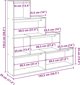 vidaXL Ράφι διαχωριστικό, 4 επίπεδα, γκρι Sonoma Δρυς, 143,5x29x143,5 cm