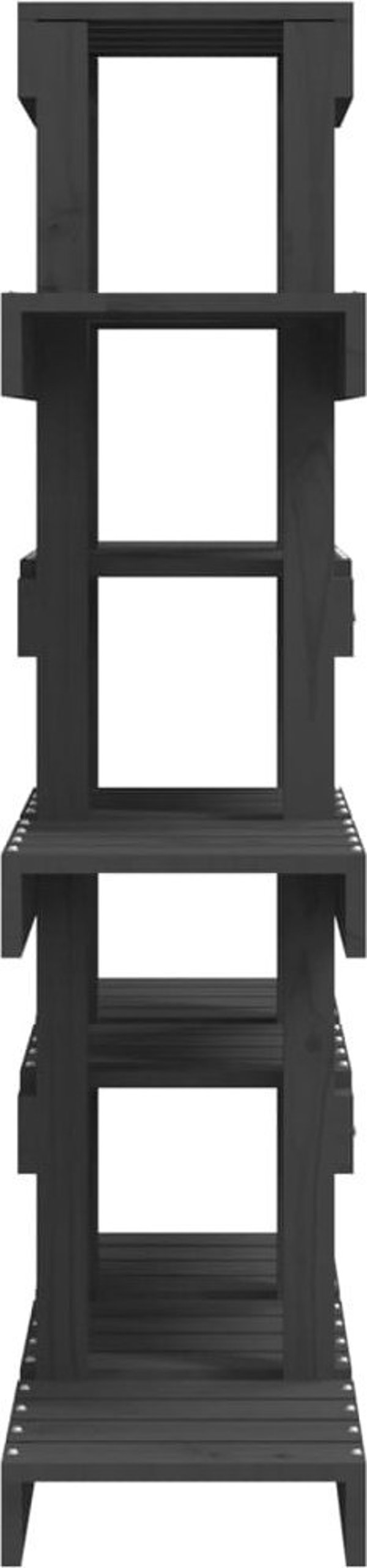 vidaXL vidaXL Kwietnik, szary, 85x25x109,5 cm, lite drewno sosnowe