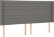 vidaXL Κεφαλάρι για κρεβάτι με LED σκούρο γκρι 183x16x118/128 cm ύφασμα