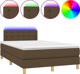 vidaXL Κρεβάτι kontynentalne με στρώμα 120x200 cm καφέ ύφασμα