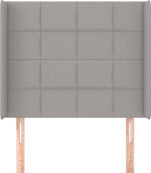 vidaXL Κεφαλάρι τύπου 'Uszak', ανοιχτό γκρι, 83x16x118/128 εκ., ύφασμα