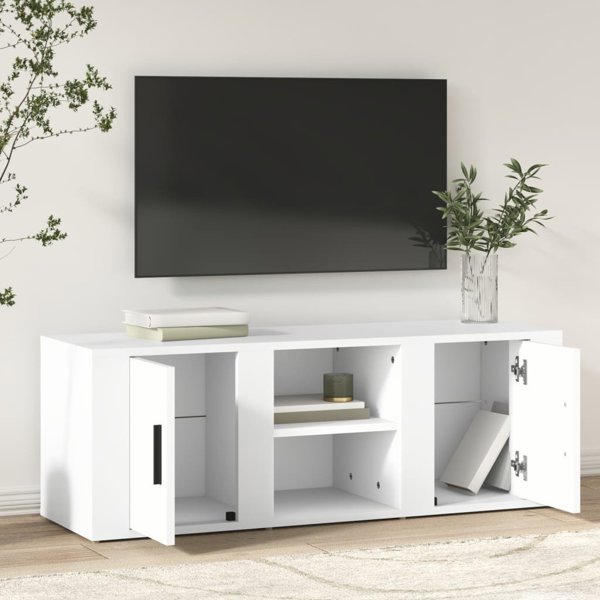 vidaXL Έπιπλο τηλεόρασης, λευκό, 100x31,5x35 εκ., συνθετικό ξύλο