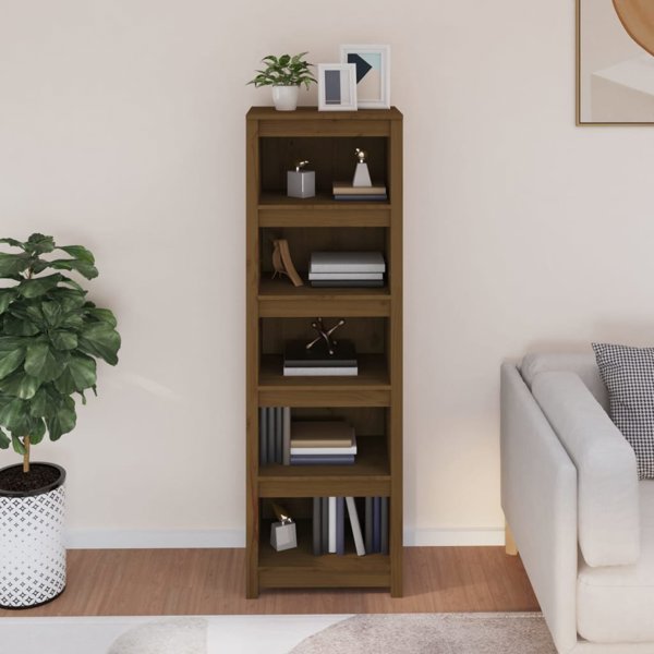 Ράφι Βιβλίων vidaXL σε μελί-καφέ 50x35x154 cm από ξύλο πεύκου