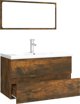 vidaXL Σετ επίπλων μπάνιου, καπνισμένο δρυς
