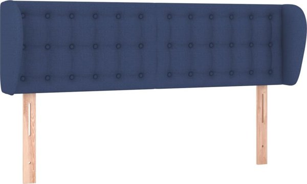 vidaXL Κεφαλάρι σε καπιτονέ στυλ, μπλε, 147x23x78/88 cm, ύφασμα