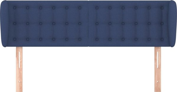 vidaXL Κεφαλάρι σε καπιτονέ στυλ, μπλε, 147x23x78/88 cm, ύφασμα