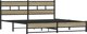 vidaXL Metalowa rama lozka bez materaca dab sonoma 200x200 cm