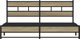 vidaXL Metalowa rama lozka bez materaca dab sonoma 200x200 cm