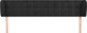 vidaXL vidaXL Κεφαλάρι uszak, μαύρο, 203x23x78/88 εκ., βελούδο