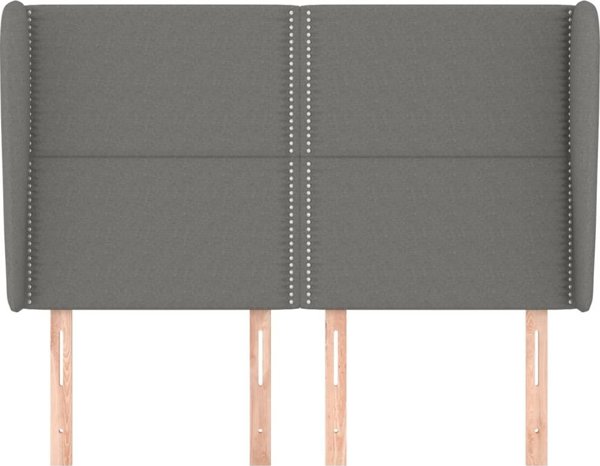vidaXL Προσκέφαλο uszak, σκούρο γκρι, 147x23x118/128 εκ., ύφασμα