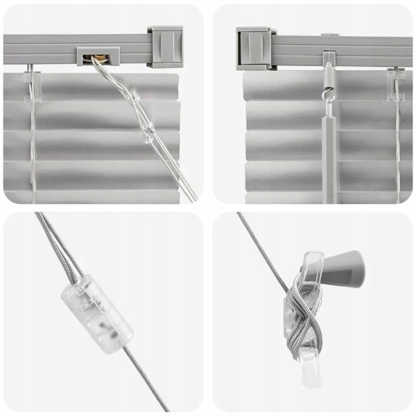 vidaXL Βενετικές Περσίδες Αλουμινίου, Ασημί, 220 x 120 cm