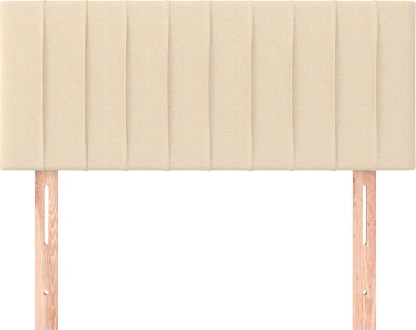vidaXL Προσκέφαλο κρεβατιού, κρεμ, 80x5x78/88 εκ., ύφασμα