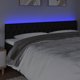 vidaXL Κεφαλάρι κρεβατιού με LED, μαύρο, 180x7x78/88 cm, ύφασμα