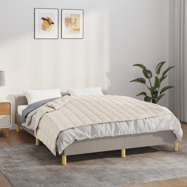 vidaXL Βάρος Κουβέρτα, Εκρού, 140x200 cm, 10 kg, Υφασμάτινη