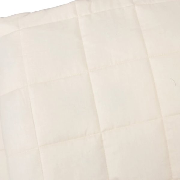 vidaXL Βάρος Κουβέρτα, Εκρού, 140x200 cm, 10 kg, Υφασμάτινη
