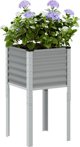 vidaXL vidaXL Donica ogrodowa, szara, 45x45x88 cm, stal