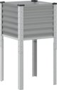 vidaXL vidaXL Donica ogrodowa, szara, 45x45x88 cm, stal