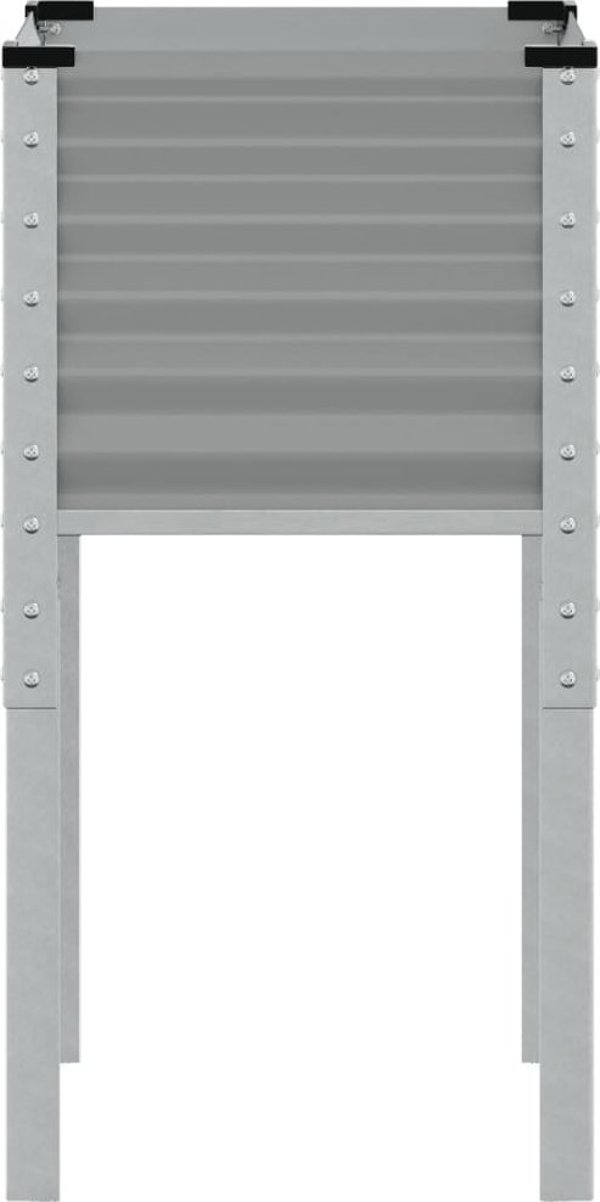 vidaXL vidaXL Donica ogrodowa, szara, 45x45x88 cm, stal