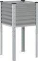 vidaXL vidaXL Donica ogrodowa, szara, 45x45x88 cm, stal
