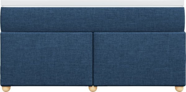vidaXL Κρεβάτι Continental με στρώμα, μπλε, ύφασμα, 140x190 εκ